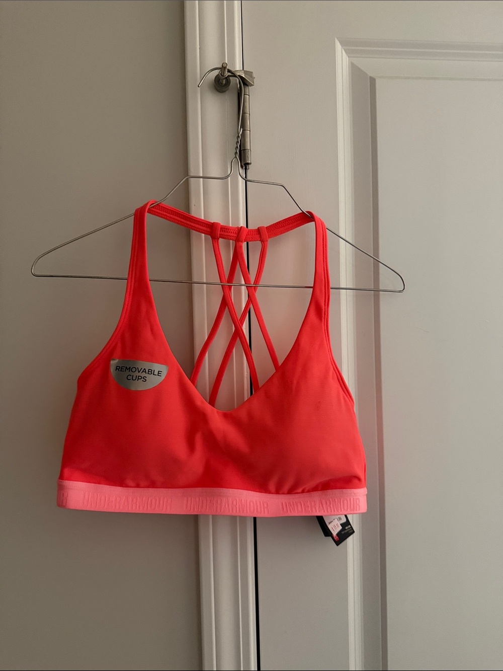 Under Armour Coral Pink Strappy Sports Bra